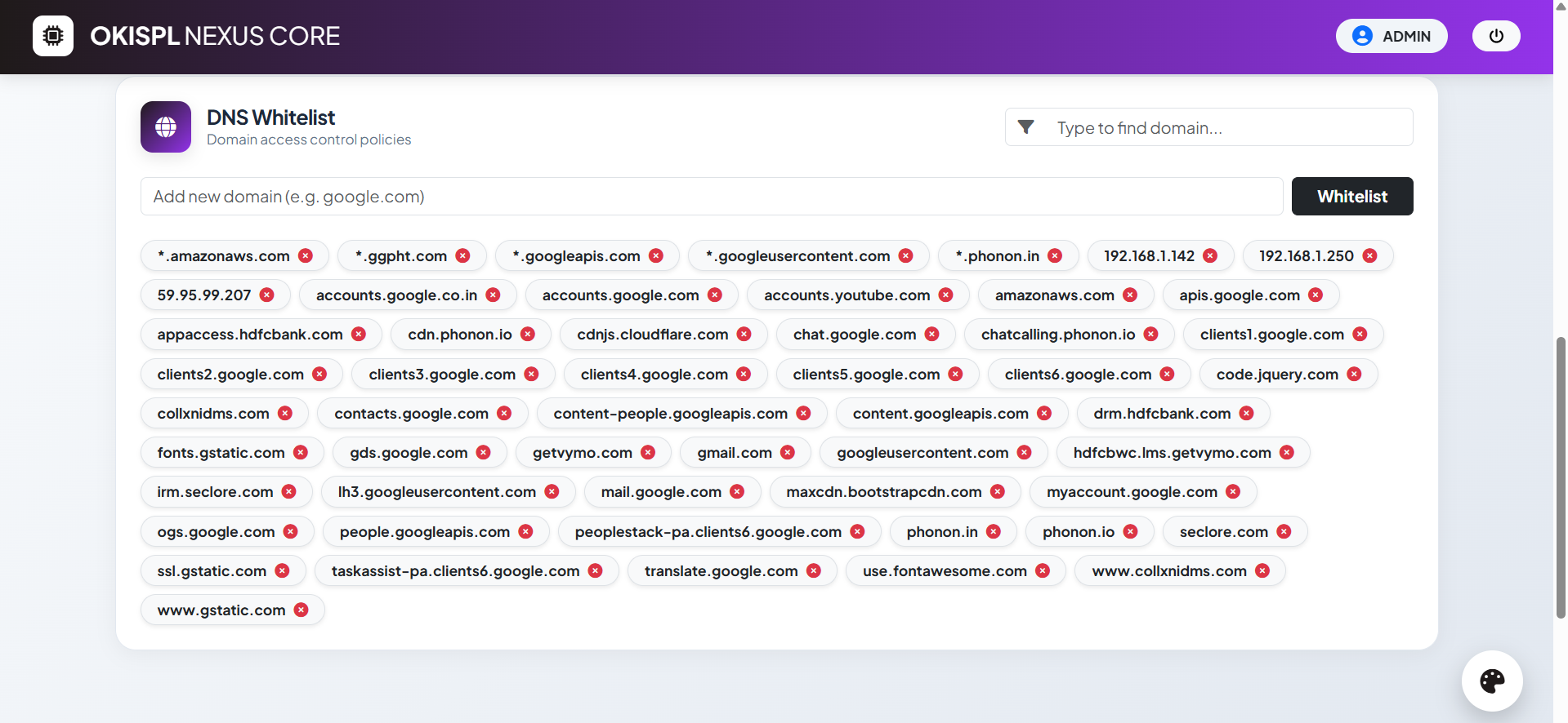 Nexus Core Security & Compliance View