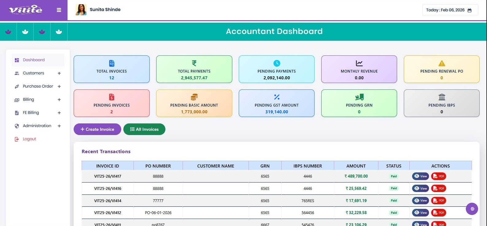 Accountant Dashboard